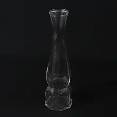 Vintage Clear Glass Bud Vase 9in Tall Single Stem Flower