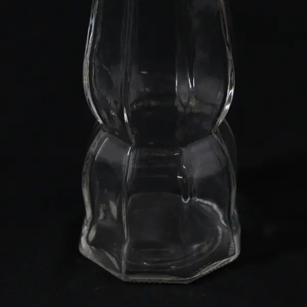 Vintage Clear Glass Bud Vase 9in Tall Single Stem Flower