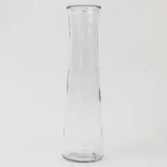 Clear Glass Bud Vase 9in Hand-Blown Look Single Stem Decorative