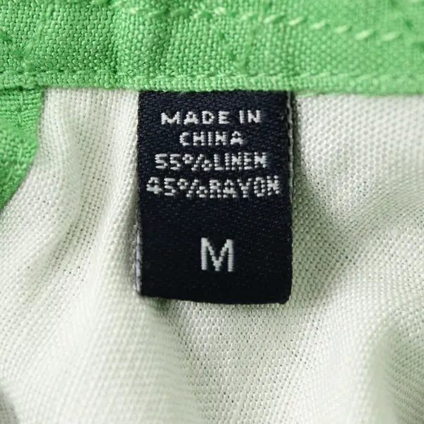 Nautica Spring Green Short-Sleeved Linen Blend Button-Up Men's Medium