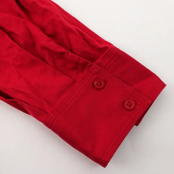 Lane Bryant Solid Red Long-Sleeved Button-Up Women's Size 20