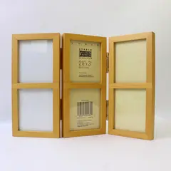 Studio Wood Tri-Fold Frame 6 Photo Standing Dayton Hudson 2.5"x3"