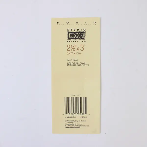 Studio Wood Tri-Fold Frame 6 Photo Standing Dayton Hudson 2.5"x3"