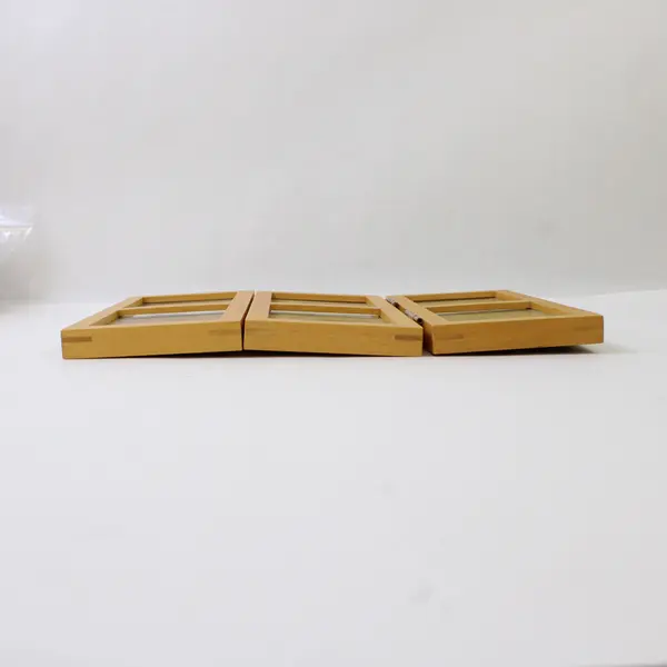 Studio Wood Tri-Fold Frame 6 Photo Standing Dayton Hudson 2.5"x3"