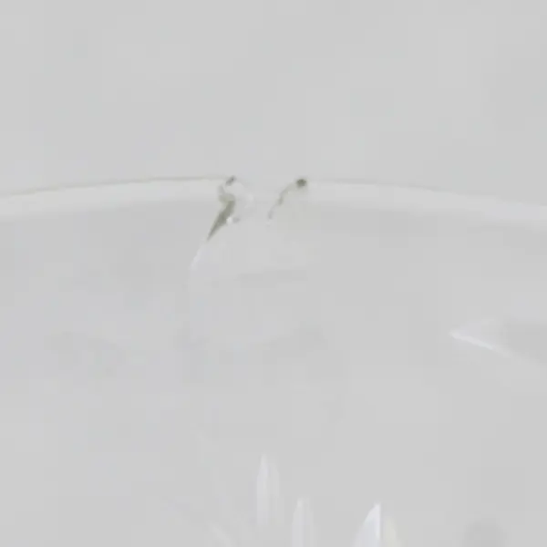 5 Crystal Paneled Wine Glasses Diamond Band and Long Stemmed Flowers  5.75"