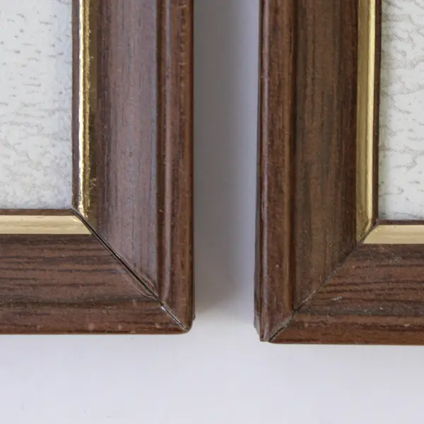 Lot of 2 Dark Wood 5x7 Document and Certificate Frame Intercraft Industries