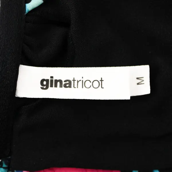 Gina Tricot Black Pink & Green Floral Print Strapless Bikini Top Women's Medium