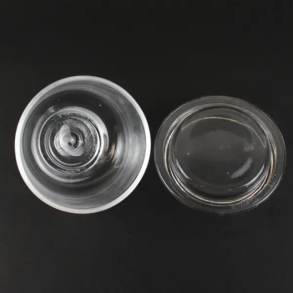 Set Of 2 Unbranded Clear Glass Cheese/Small Cake Dome Lid With Matching Plate