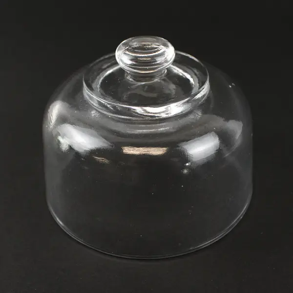 Set Of 2 Unbranded Clear Glass Cheese/Small Cake Dome Lid With Matching Plate