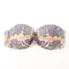 Victoria's Secret Multicolor Paisley Print Strapless Bikini Top Women's 34C