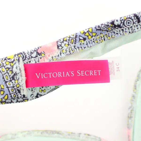 Victoria's Secret Multicolor Paisley Print Strapless Bikini Top Women's 34C