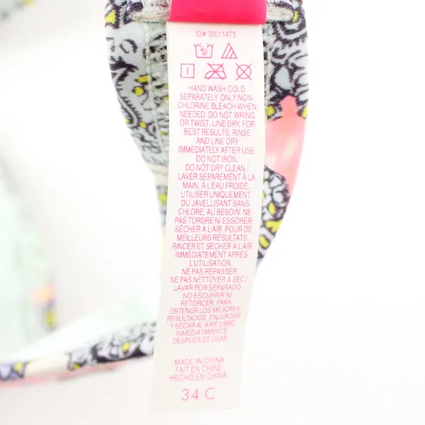 Victoria's Secret Multicolor Paisley Print Strapless Bikini Top Women's 34C