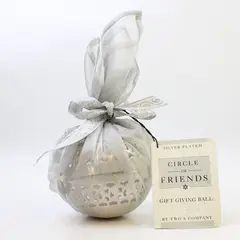 Two's Company Silver Plated 'Circle of Friends' Gift Ball - New