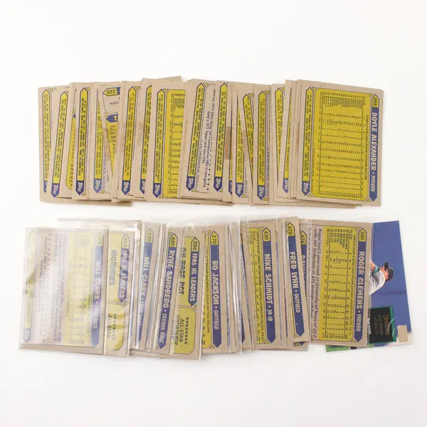 1987 Topps Baseball Cards - 50 Card Lot Set Builders Stars & HOF