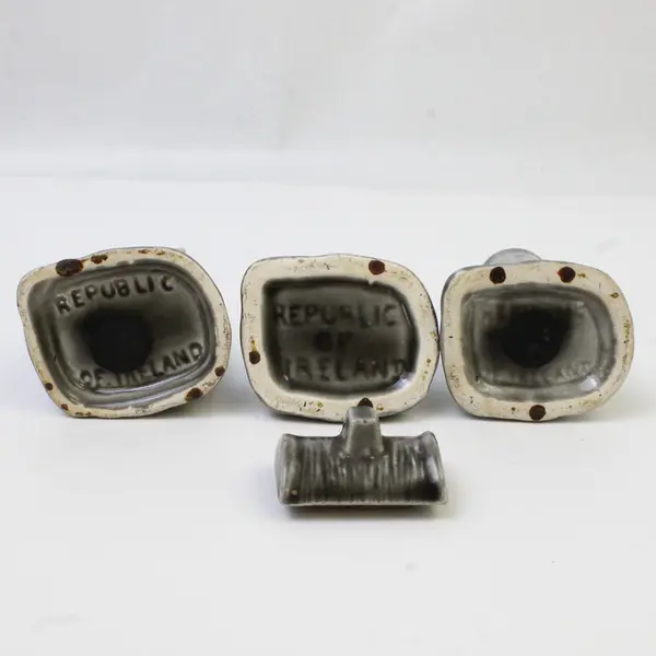 Republic Ireland Castle Salt & Pepper Shakers with Condiment Cottage Lid Vtg