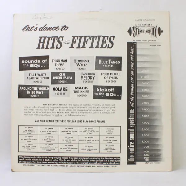 Let's Dance To Hits Of The Fifties 12" Vinyl Record