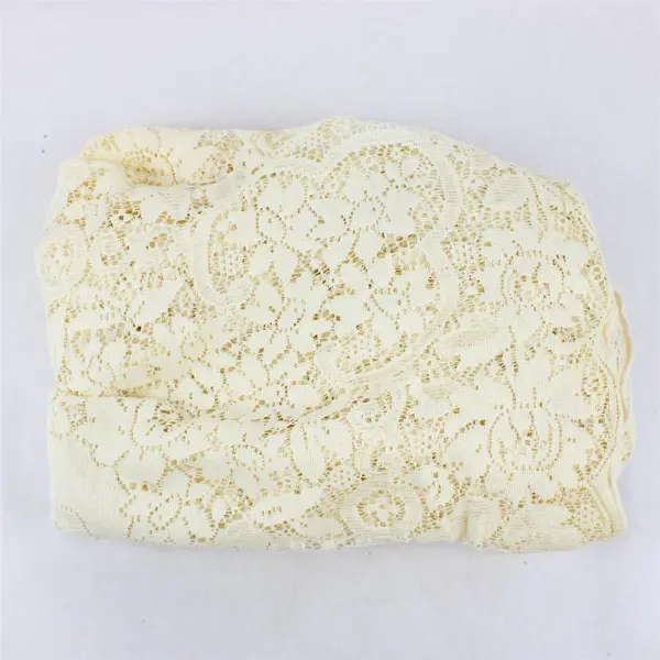 Vintage Off-White Floral Crochet Rectangular Tablecloth 66" x 80" FLAWED
