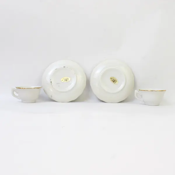 Set of 2 Spin Original Wildlife Safari Mini Cups & Saucers Souvenir