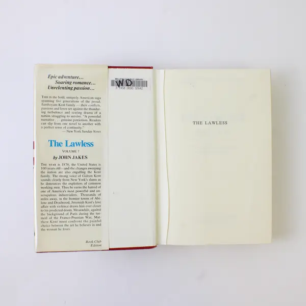 VTG The Lawless John Jakes Vol 7 Kent Chronicles 1978 Book Club Ed HC DJ Ex-Lib