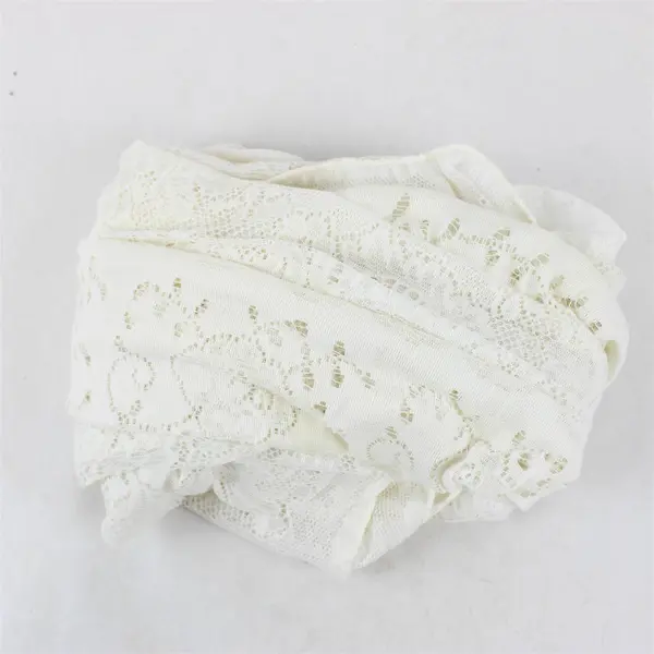 Vintage White Floral Lace Rectangular Tablecloth 60" x 90"