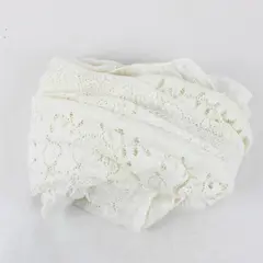 Vintage White Floral Lace Rectangular Tablecloth 60" x 90"