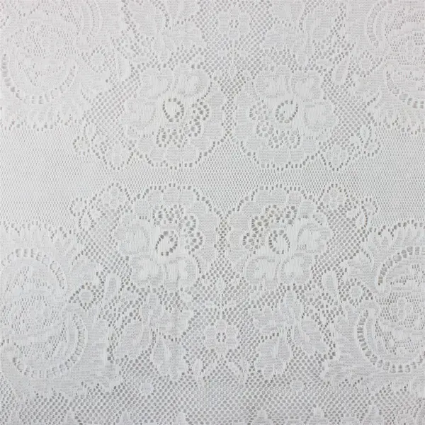 Vintage White Floral Lace Rectangular Tablecloth 60" x 90"