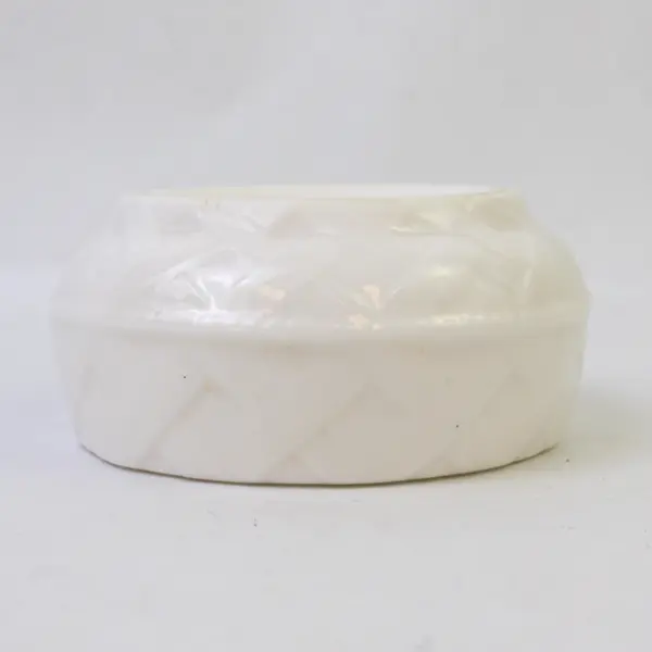 Vintage White Ceramic/Porcelain Trinket Box Hand-Painted Pink & White Flowers