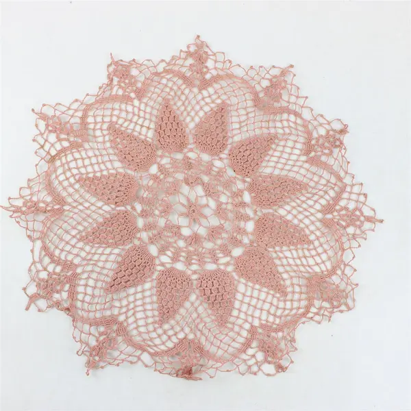 Lot of 5 Vintage Large Crochet Doilies Craft Fabric Upcycling FLAWED