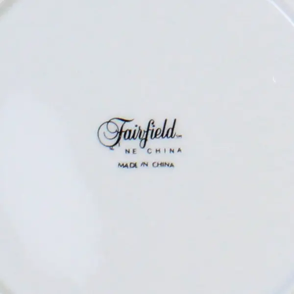Set of 4 Vintage Fairfield Symphony Fine China 8" Salad Plates Gold Trim