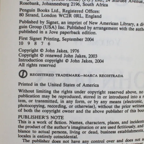 Vintage The Furies by John Jakes Kent Family Chronicles Vol IV 2004 Paperback