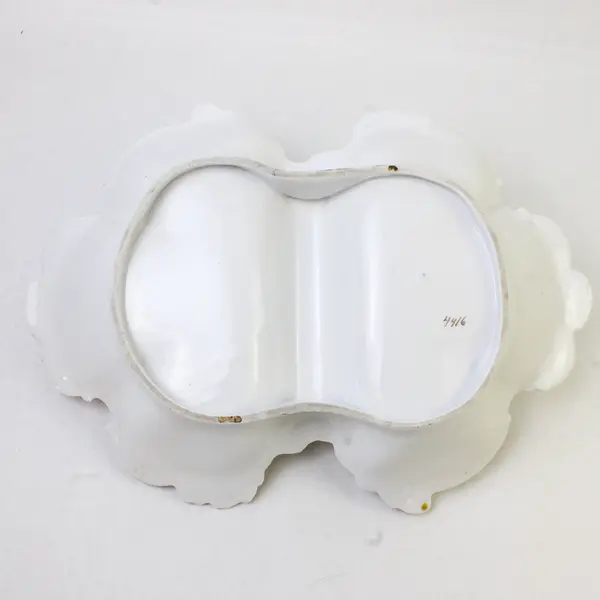 Vintage Divided Porcelain Serving Dish Gold Trim Pink Floral 14.5x10in