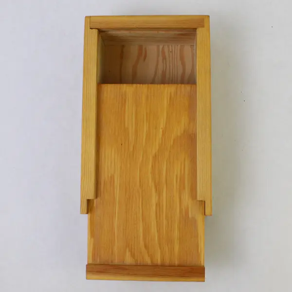 Wooden Slide-Top Box Jewelry Keepsake Coin Storage 7 x 4.5 x 2.75 in