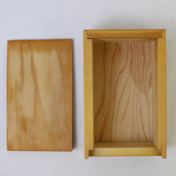 Wooden Slide-Top Box Jewelry Keepsake Coin Storage 7 x 4.5 x 2.75 in