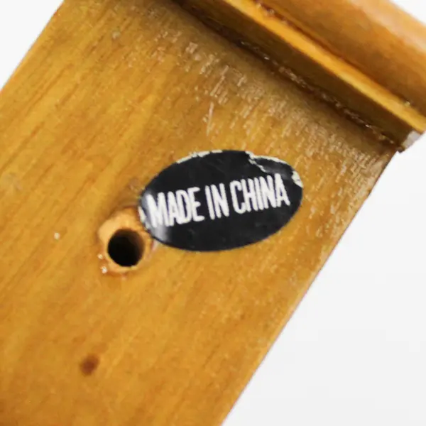 VTG Hand Carved Wooden Amish Horse & Buggy  Made In China