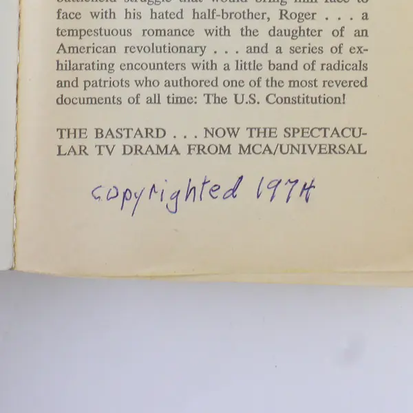 Vintage The Bastard John Jakes 1978 PB American Bicentennial Series Vol I