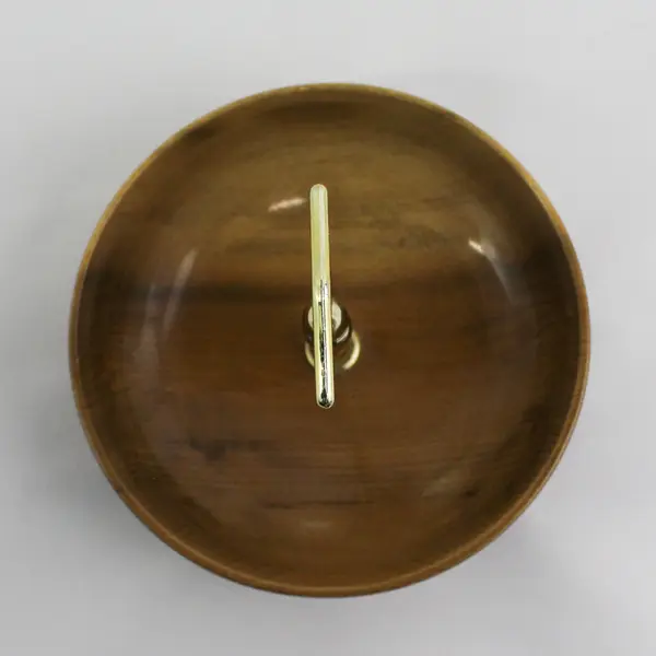 Vintage Oregon Myrtlewood Candy Dish Nut Bowl with Handle 6"