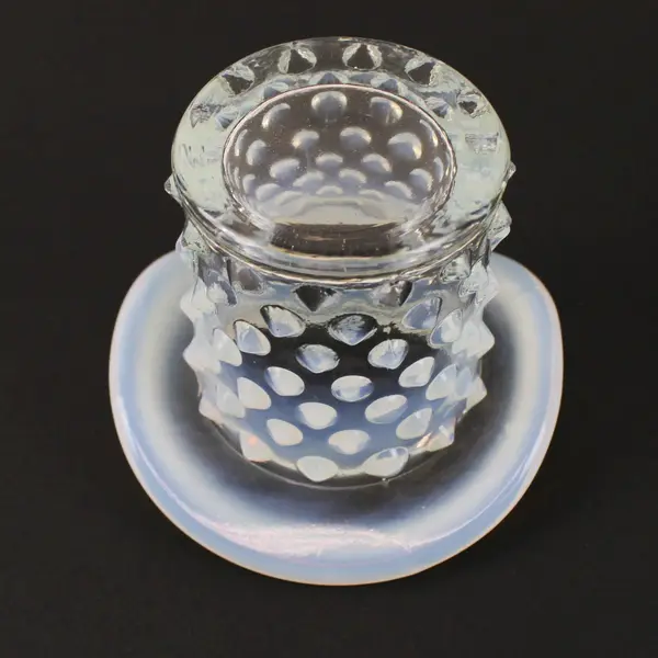Fenton Glass Hobnail French (Opalescent) Pattern 2.75" Tall Topper (Top Hat)