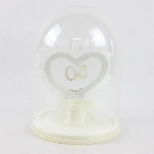 50th Wedding Anniversary Cake Topper Lace Gold Bow Keepsake