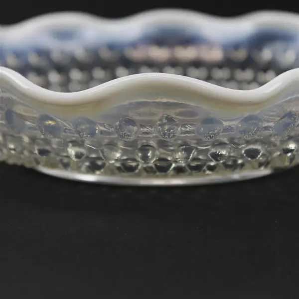 Anchor Hocking Moonstone Clear Opalescent Pattern  8" Round 2 Part Relish Dish