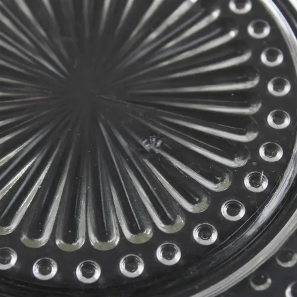 Anchor Hocking Moonstone Clear Opalescent Pattern  8" Round Crimped Bowl