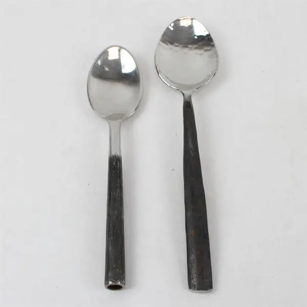 Mixed Lot of 12 Rustic Soup Spoons & Teaspoons Flatware 