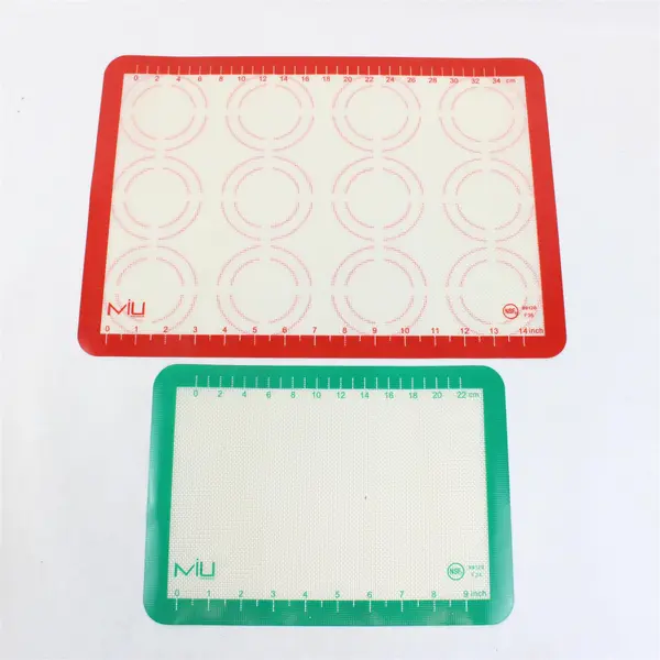Lot of 2 Miu France Silicone Baking Mats 9" & 14" Nonstick