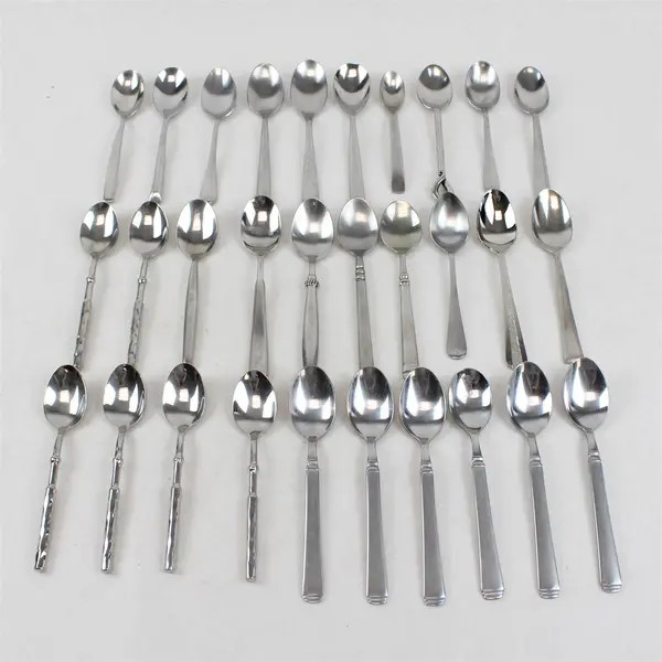 Mixed Lot of 30 Stainless Steel Spoons Wedding Event Flatware