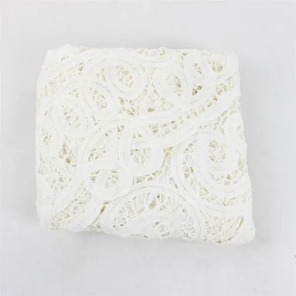 Vintage Off-White Lace Dresser Scarf 23" x 40" FLAWED