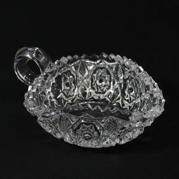 Fostoria American Brilliant 3 Corner Single Handle  Nappy Star Pattern