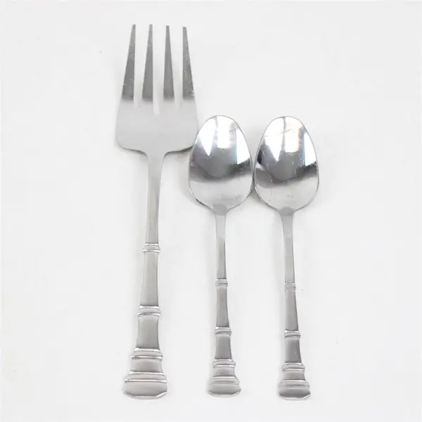 Lot of 3 Oneida Sanctuary Stainless 2 Teaspoons & A Serving Fork