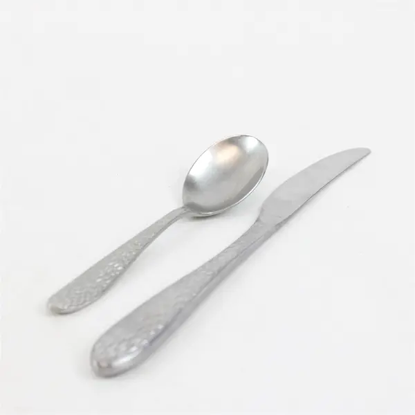 Lot of 2 Oneida Sydney Stainless Teaspoon & Modern Solid Knife