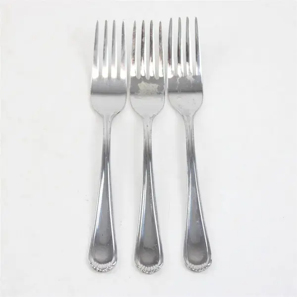 Set of 3 Oneida Seaward Stainless 6.5" Salad Forks 