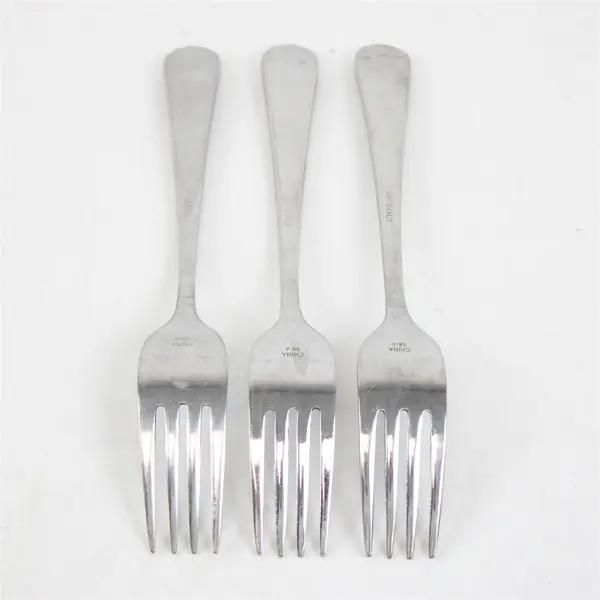 Set of 3 Oneida Seaward Stainless 6.5" Salad Forks 