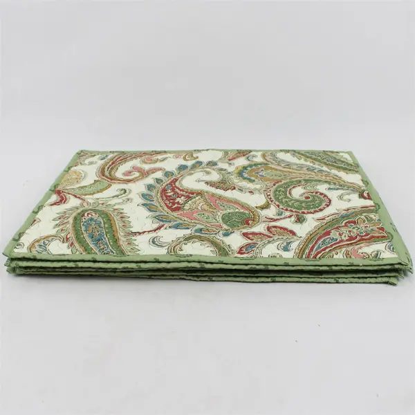Set of 6 Multicolor Paisley Pattern Quilted Placemats 13" x 18"